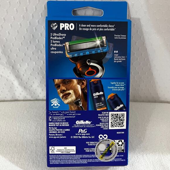 Gillette ProGlide 5 ProBlades Razor Handle + 1 Cartridge Clean/Comfortable Shave - Picture 2 of 2